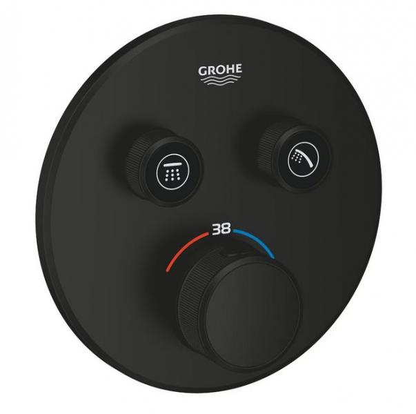 Grohe Grohtherm SmartControl brusearmatur til indbygning til kar eller brus - Mat sort Grohe Grohtherm SmartControl brusearmatur til indbygning til kar eller brus - Mat sort