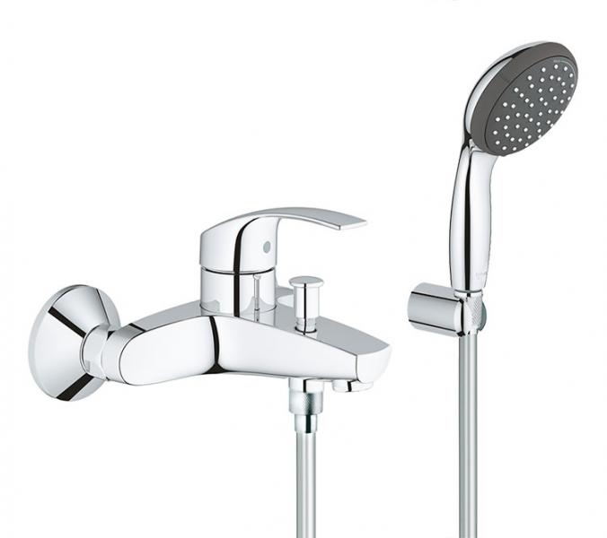 Grohe Eurosmart Vitalio badekararmatur m. håndbruser - Krom