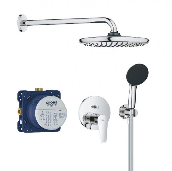 Grohe Start Edge 250 komplet brusesystemet til indbygning - Krom