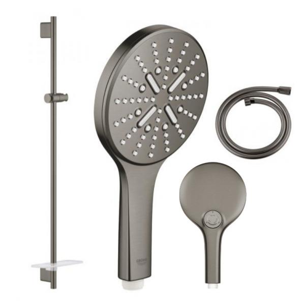 Grohe Rainshower SmartActive brusesæt - Børstet Hard Graphite