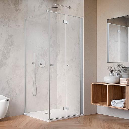 Str&oslash;mberg Noma 195 fastv&aelig;g m/folded&oslash;r 800mm - H&oslash;jre - Krom