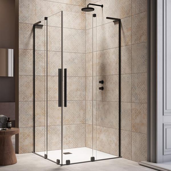 Str&oslash;mberg Faro 42 bruseniche m/skyded&oslash;re 106x106 - Klar glas/mat sort