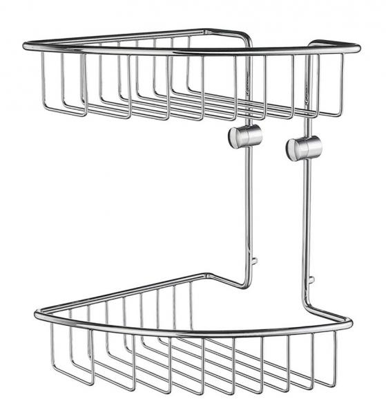 Smedbo Home dobbelt hjørnekurv til brus - Krom