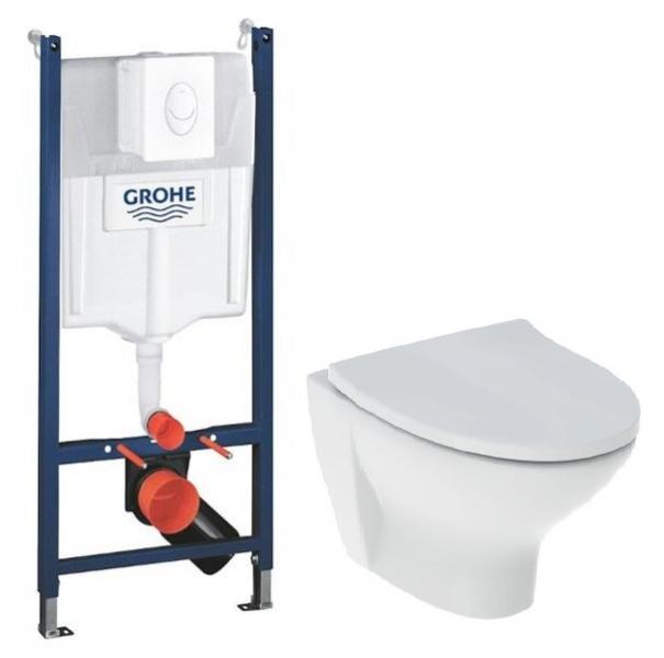 Ifö Spira 6265 Rimless toiletpakke inkl. sæde m/softslose, cisterne og hvid betjening