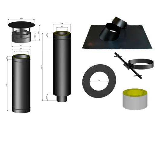 Termatech St&aring;lskorsten &oslash;80 pakke 1