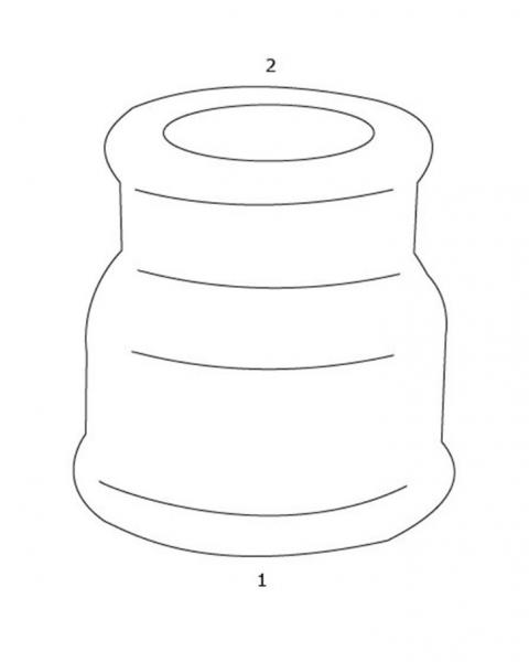 GF sort formmuffe - Muffe/Muffe - 3/4" - 1/2"