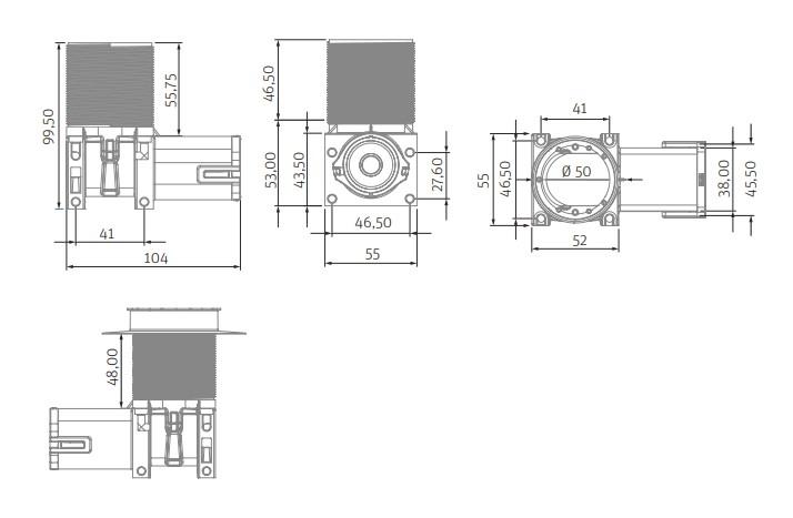 Roth Quickbox Koblingsdåse 18 mm - 1/2"  enkelt mur/væg