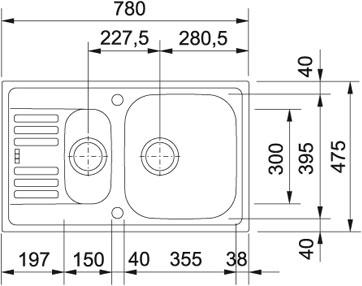 Franke Euroform EFX 651-78 køkkenvask