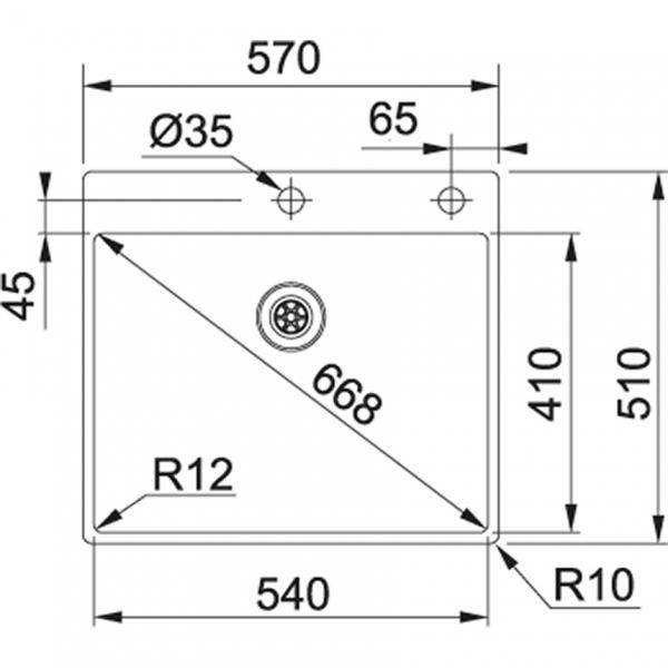 Franke Box BXX 210-54 TL køkkenvask