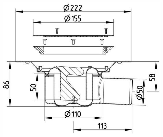 Blucher Circle boligafl&oslash;b vandret t/vinyl