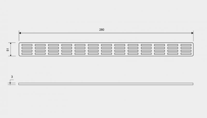 Unidrain Stripe rist - 300mm