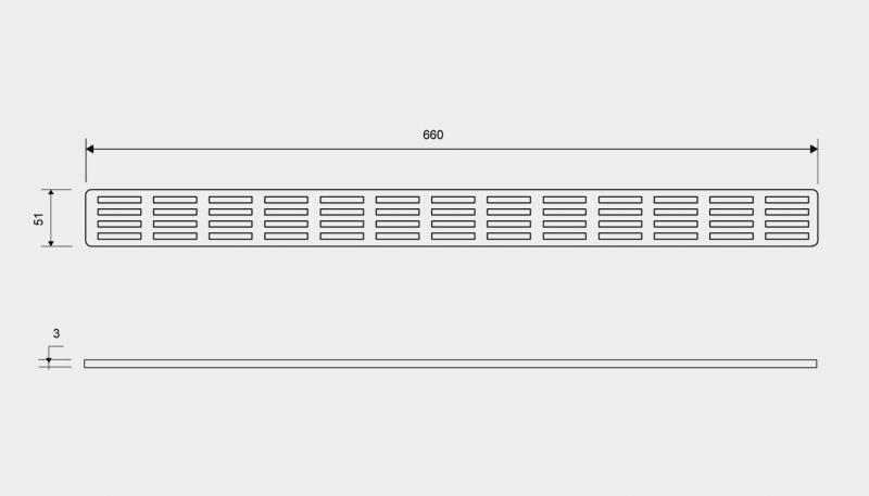 Unidrain Stripe rist - 700mm