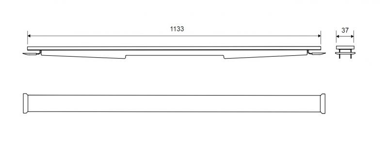 Unidrain HighLine Panel - Messing - 1200 mm. Unidrain HighLine Panel - Messing - 1200 mm.