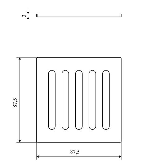 Unidrain Kvadrat Column Rist 100 x 100 mm