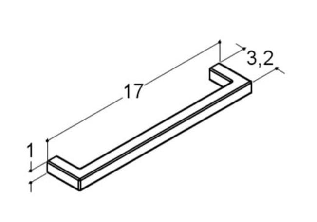 Dansani Base greb - 17 cm - Krom