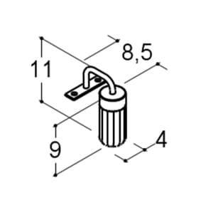 Dansani Lyra lampe til spejl LED - Sort mat