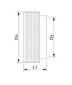 Wavin PP overgang 110mm, til betonmuffe inkl ring