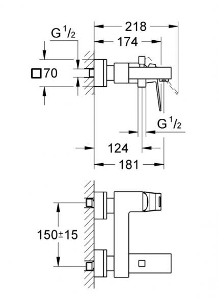 Grohe Eurocube kararmartur