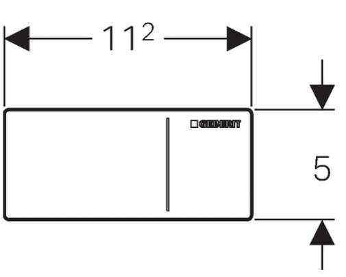 Geberit betjeningsplade til fjernbetjent skyllestyring type 70: Hvid