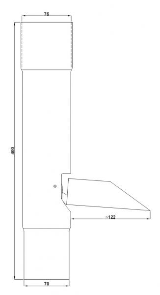 Plastmo regnvandsopsamler m/klap - 75mm - Hvid