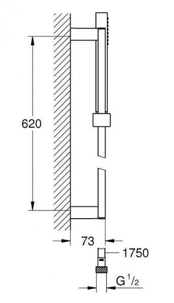 Grohe Euphoria Cube brusesæt - Krom