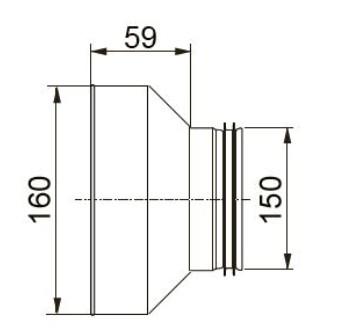 Eico Compair Flow Reduktion 160mm - 150mm