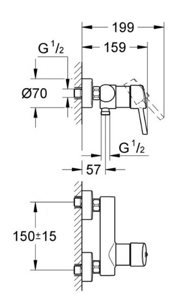 Grohe Concetto brusearmatur