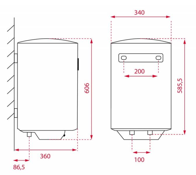 Intra el-vandvarmer 30 liter EWH30 m/Smart control