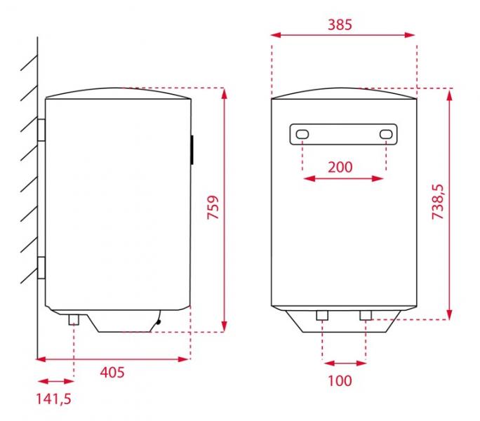 Intra el-vandvarmer 50 liter EWH50 m/Smart control