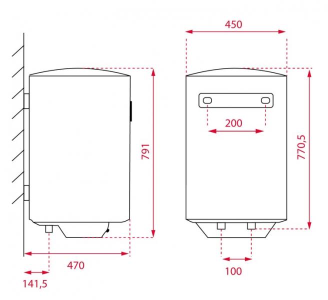 Intra el-vandvarmer 80 liter EWH80 m/Smart control