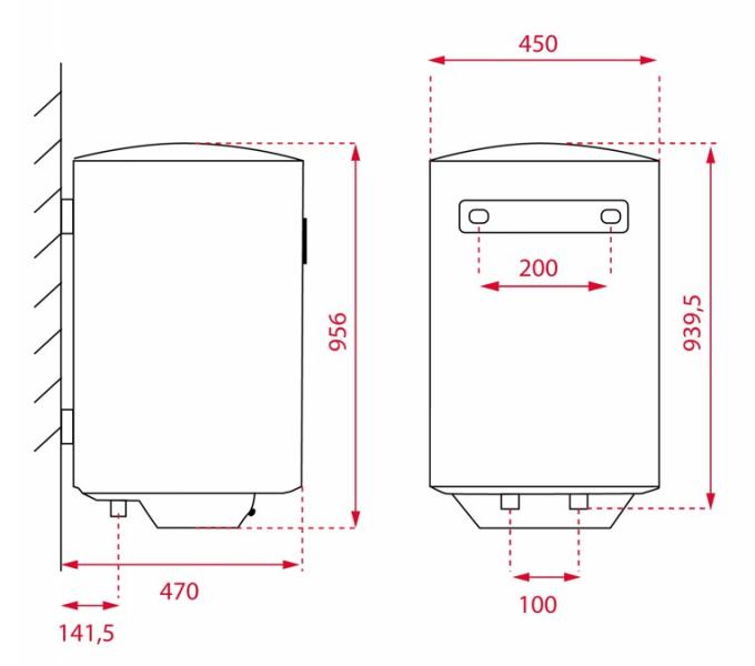 Intra el-vandvarmer 100 liter EWH100 m/Smart control