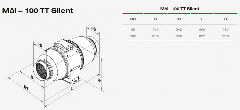 Duka EL Kanalventilator TT silent - 100 mm