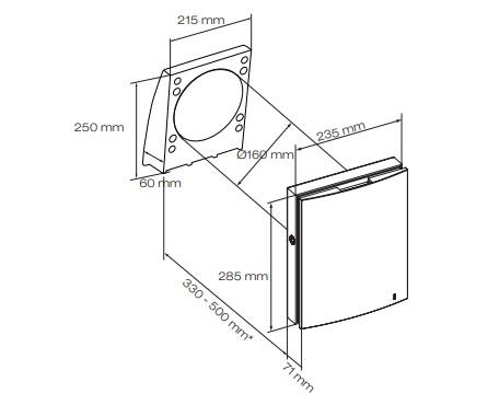 Duka One S6B Plus med varmegenvinding - Ø160 mm