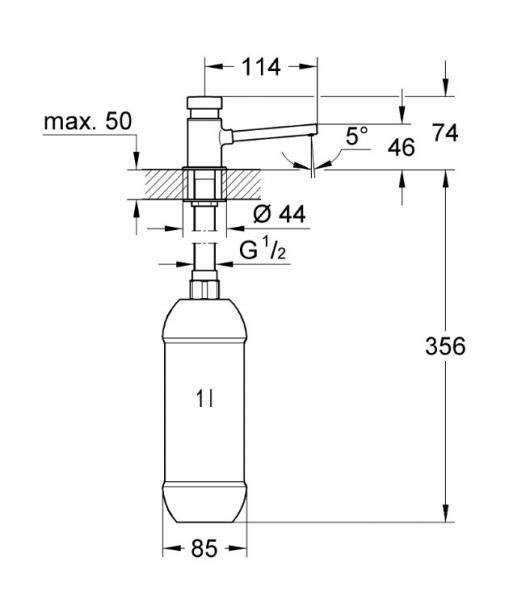 Grohe sæbedispenser - Krom