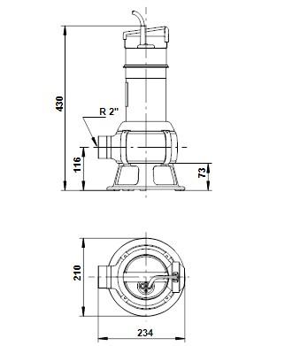 Grundfos afløbspumpe AP 35B 50.08.1