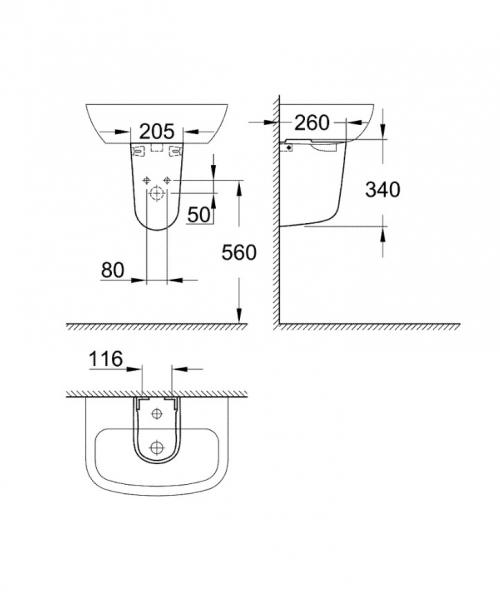 Grohe Bau halvsøjle