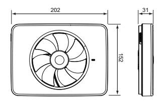 Fresh Intellivent 2.0 Ventilator med fugtstyring (hygrostat) og timer Ø100-125 mm, Sort