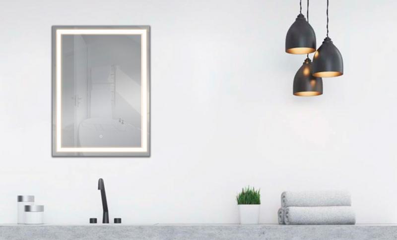 Nortiq Frame Light II spejl m/LED og touch - 50 cm