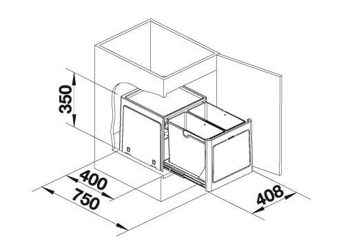 Blanco Botton Pro 45/2 affaldssystem - Automatisk