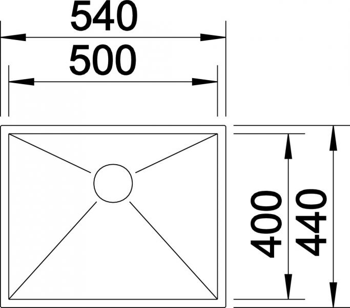 Blanco Zerox 500-IF/N køkkenvask - Rustfrit stål