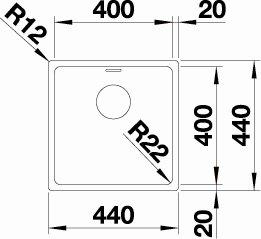 Blanco Andano 400-IF/N køkkenvask - Rustfrit stål