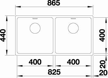 Blanco Andano 400/400-U køkkenvask - Rustfrit stål