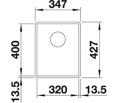 Outlet - Blanco Subline 320-F køkkenvask - Hvid Outlet - Blanco Subline 320-F køkkenvask - Hvid