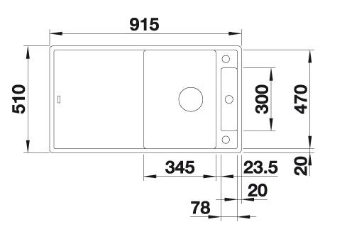 Blanco Axia III 5 S køkkenvask - Vulkangrå