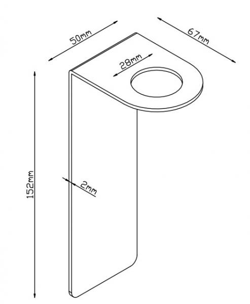 Lavabo Luna holder til sæbedispenser - Mat sort