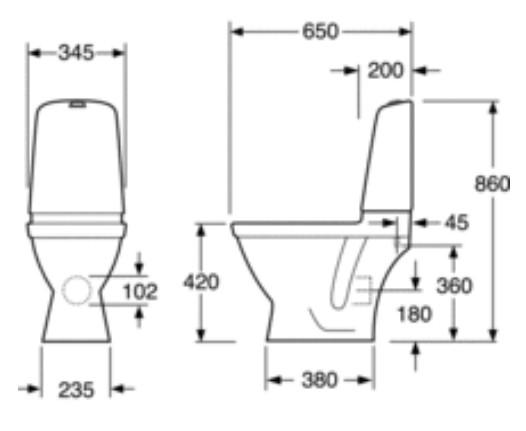 Gustavsberg Nautic 1510 toilet m/Hygienic Flush