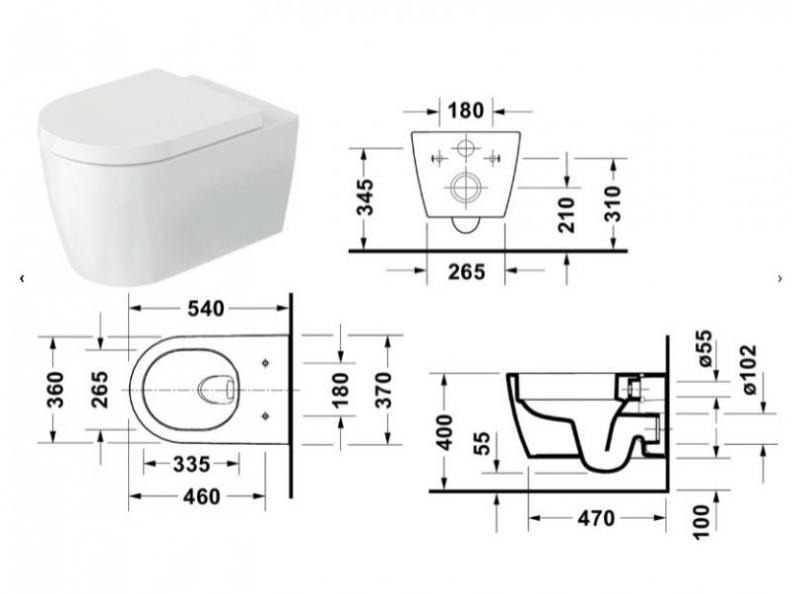 Outlet - Duravit ME by Starck Hero edition væghængt toilet m/DuraFlush, DuraShield og sæde Outlet - Duravit ME by Starck Hero edition væghængt toilet m/DuraFlush, DuraShield og sæde