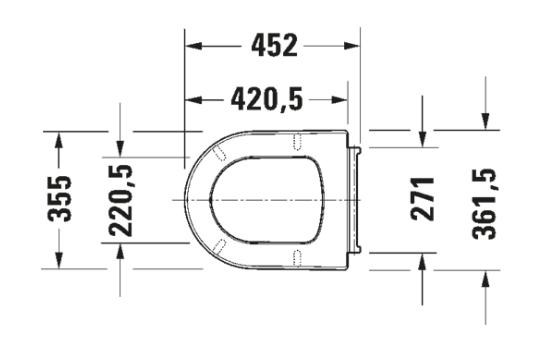 Duravit Me by Starck Compact toiletsæde med softclose - mat hvid