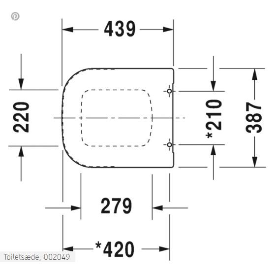 Duravit Toiletsäde P3 Comforts, hvid