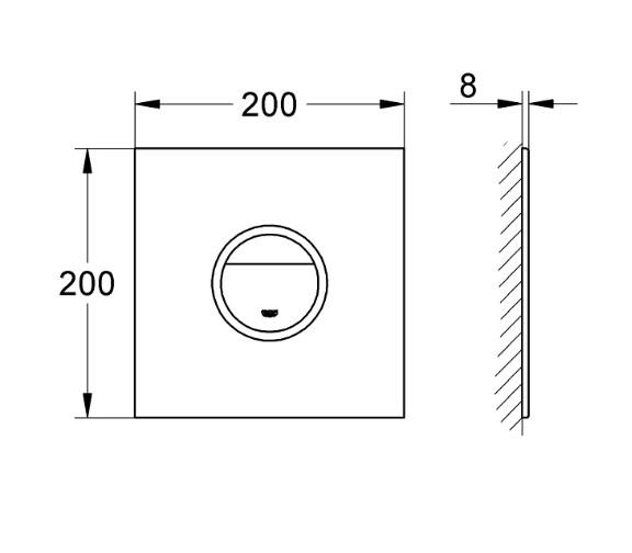 Grohe Ondus Digitecture Light betjeningsplade - Hvid